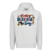 Dove Grey Happy memorial day 4th of july Premium Hoodie - CowGirlArtShop