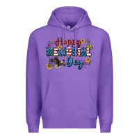 Purple Happy memorial day 4th of july Premium Hoodie - CowGirlArtShop