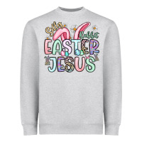 Heather Grey silly rabbit easter jesus Heavyweight Sweatshirt - Artiststas