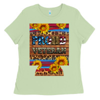 Matcha proud veteran  12 oz regular can cooler Ladies Tee - Artiststas