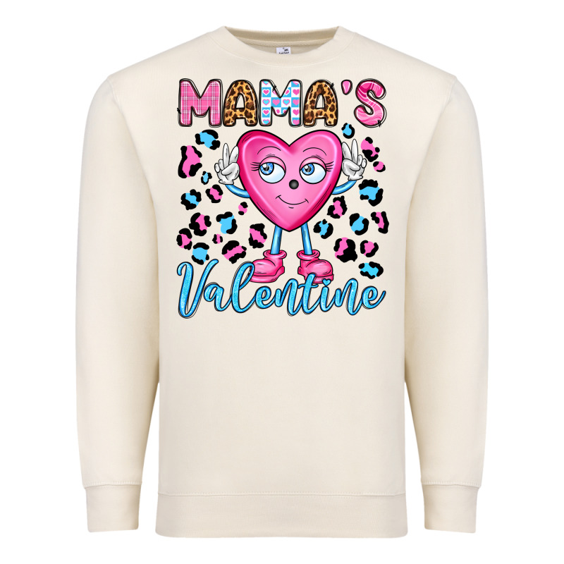 Mama's Valentine Olivia Premium Sweatshirt by OliviaCreatesArt | Teevron