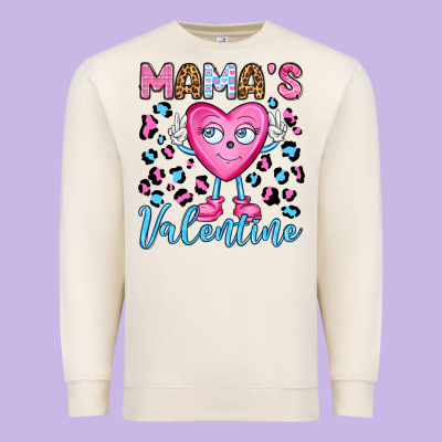 Mama's Valentine Olivia Premium Sweatshirt Designed By Oliviacreatesart