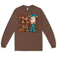 Chestnut Western Fall Cow Mama Long Sleeve Tee - LillyAllenDesigns