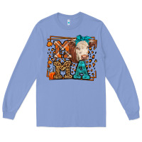 Colony Blue Western Fall Cow Mama Long Sleeve Tee - LillyAllenDesigns