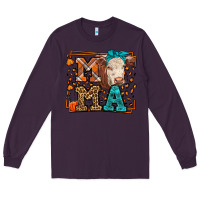 Plum Western Fall Cow Mama Long Sleeve Tee - LillyAllenDesigns