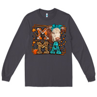 Smoke Western Fall Cow Mama Long Sleeve Tee - LillyAllenDesigns