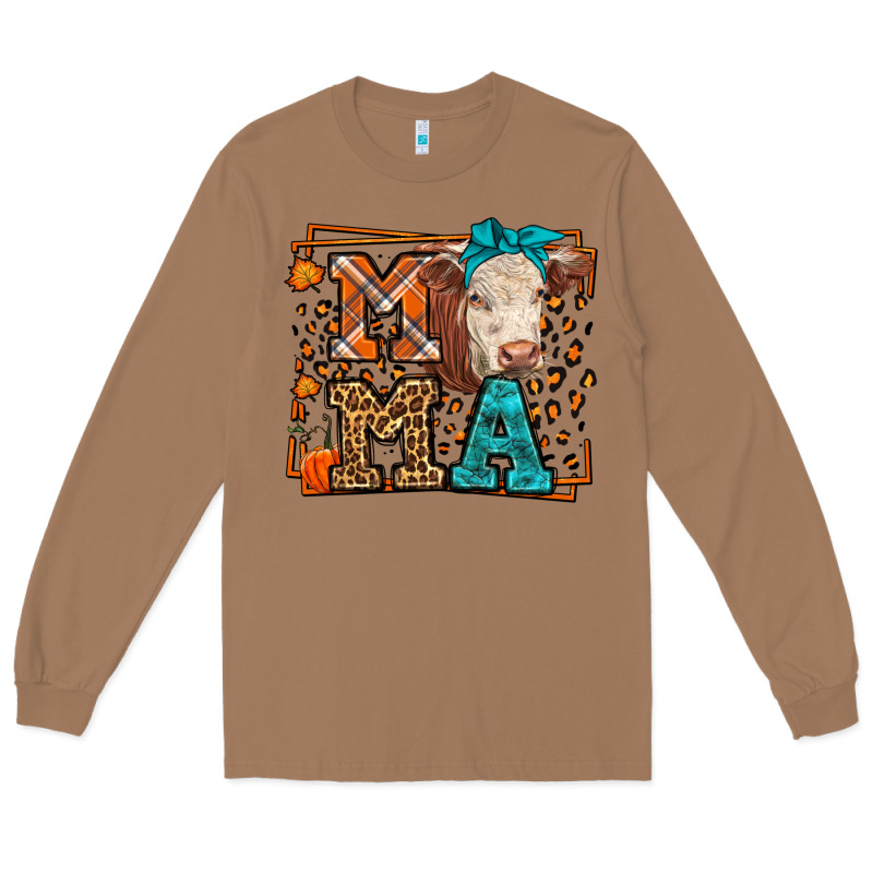 Western Fall Cow Mama Long Sleeve Tee by LillyAllenDesigns | Teevron