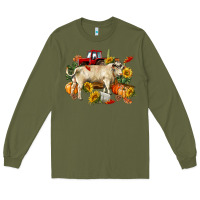 Army Green Fall charolais bull Long Sleeve Tee - RanaPortraitStore