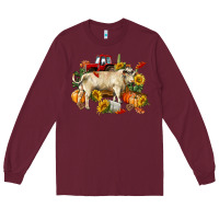 Burgundy Fall charolais bull Long Sleeve Tee - RanaPortraitStore
