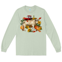 Matcha Fall charolais bull Long Sleeve Tee - RanaPortraitStore