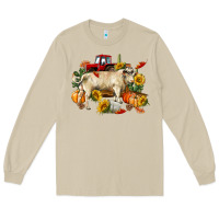 Mushroom Fall charolais bull Long Sleeve Tee - RanaPortraitStore