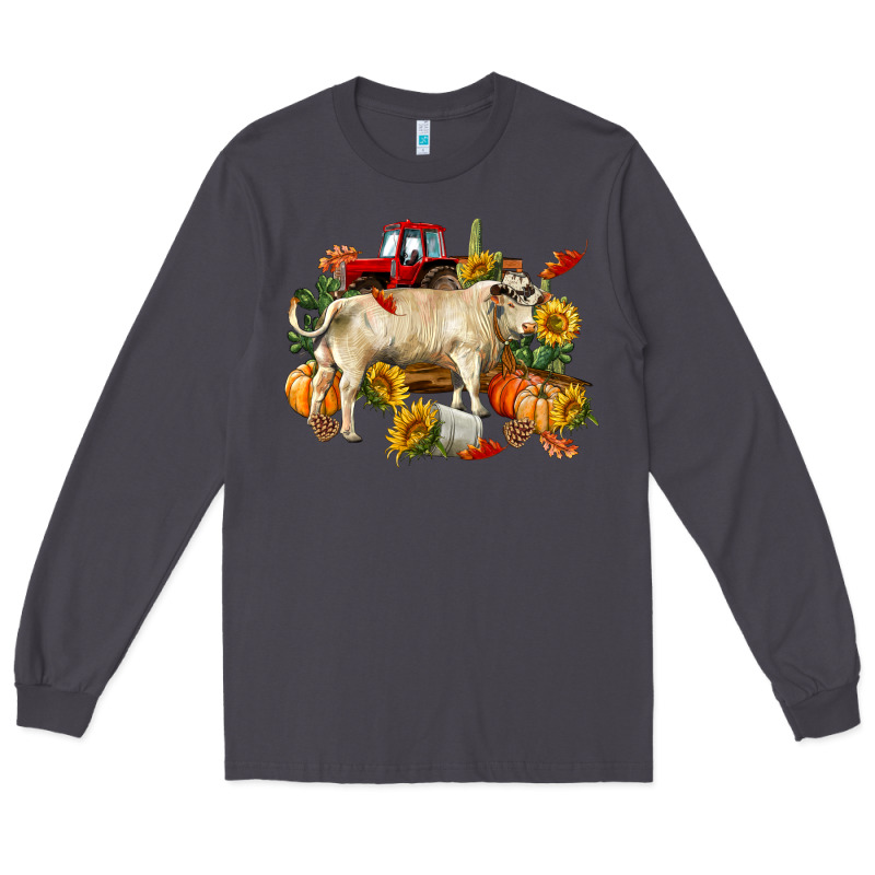 Fall Charolais Bull Long Sleeve Tee by RanaPortraitStore | Teevron