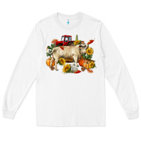 White Fall charolais bull Long Sleeve Tee - RanaPortraitStore