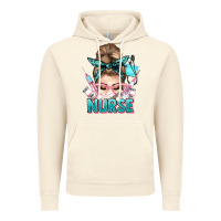 Vintage Artic nurse life messy bun Vintage Hoodie - NancyCooperArtShop