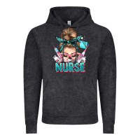 Vintage Black nurse life messy bun Vintage Hoodie - NancyCooperArtShop