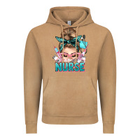 Vintage Camel nurse life messy bun Vintage Hoodie - NancyCooperArtShop