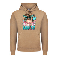 Vintage Coffee nurse life messy bun Vintage Hoodie - NancyCooperArtShop