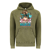 Vintage Olive nurse life messy bun Vintage Hoodie - NancyCooperArtShop