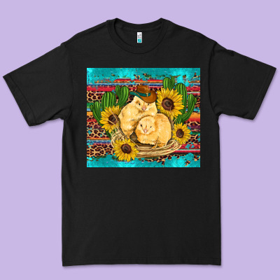 Western Chicks Coop Animals Sunflowers Cactus Serape Leopard Turquoise Premium Tee Designed By Artiststas