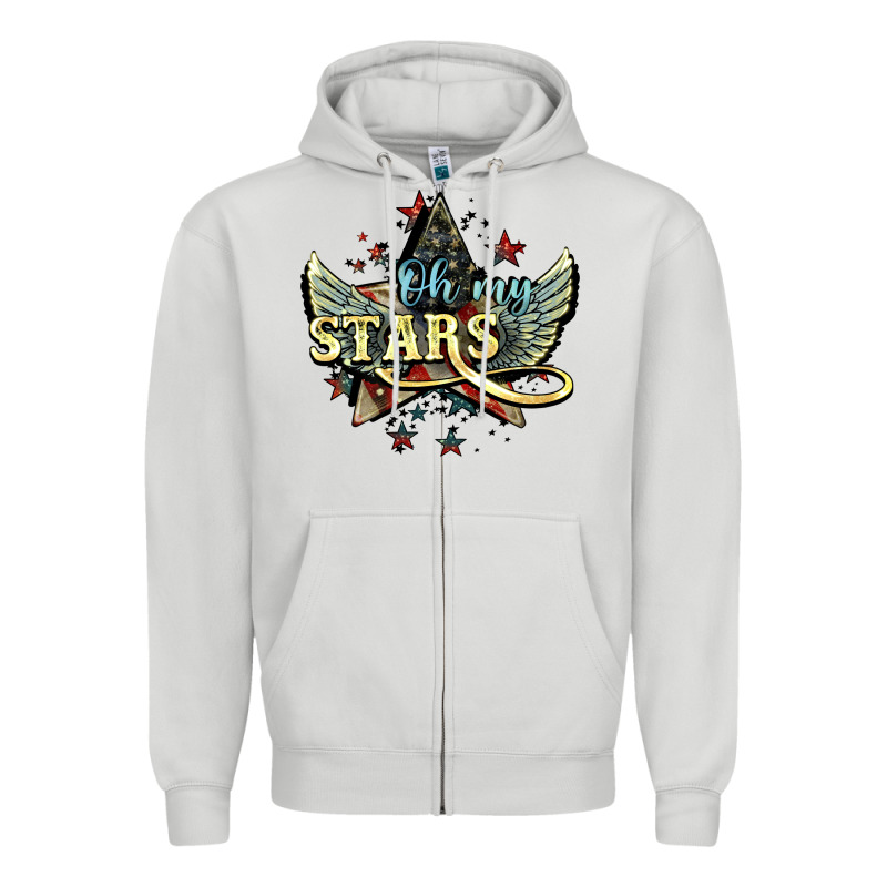 Oh My Stars America Wings 4th Of July Zipper Hoodie by HowdyJamesFarm | Teevron