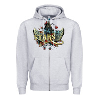 Heather Grey Oh my stars America wings 4th of july Zipper Hoodie - HowdyJamesFarm