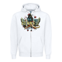 White Oh my stars America wings 4th of july Zipper Hoodie - HowdyJamesFarm