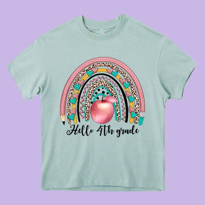 Hello 4th Grade Heavy Core Tee Designed By Jahusdesignshop