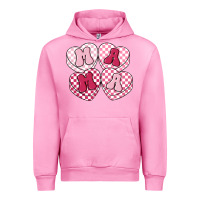 Fuchsia Pink mama candy hearts Urban Hoodie - LillyAllenDesigns