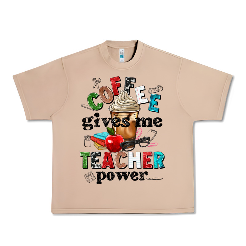 Coffee Gives Me Teacher Power Urban Heavy Tee by NancyCooperArtShop | Teevron