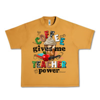 Peanut Butter coffee gives me teacher power Urban Heavy Tee - NancyCooperArtShop