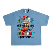 Pebble Blue coffee gives me teacher power Urban Heavy Tee - NancyCooperArtShop