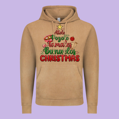 Atole Pozole Mexican Christmas Vintage Hoodie Designed By Maliassmallbusiness