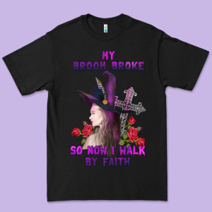 My Broom Broke Premium Tee Designed By Adodesignshop
