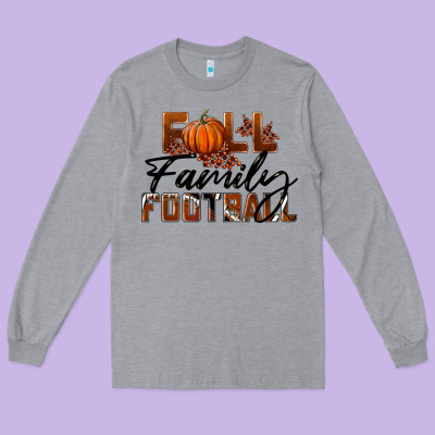 Fall Family Football Long Sleeve Tee Designed By Lillyallendesigns
