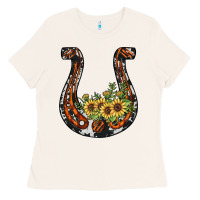 Bone horseshoe sunflower Ladies Tee - JahusDesignShop