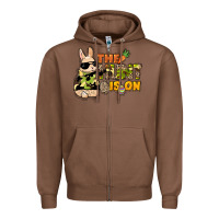 Chestnut The hunt is on Easter Day Zipper Hoodie - HowdyJamesFarm