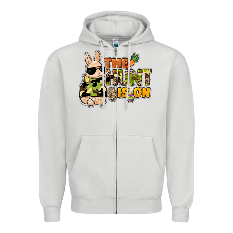 The Hunt Is On Easter Day Zipper Hoodie by HowdyJamesFarm | Teevron