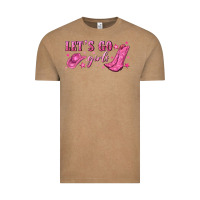 Vintage Coffee lets go girls Vintage Tee - NancyCooperArtShop