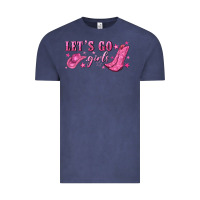 Vintage Denim lets go girls Vintage Tee - NancyCooperArtShop