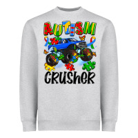 Heather Grey autism crusher Heavyweight Sweatshirt - Artiststas