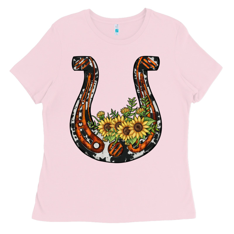 Horseshoe Sunflower Ladies Tee by JahusDesignShop | Teevron