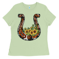 Matcha horseshoe sunflower Ladies Tee - JahusDesignShop