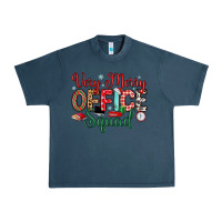 Midnight Navy very merry office squad Urban Heavy Tee - MaliasSmallBusiness