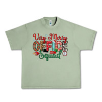 Oil Green very merry office squad Urban Heavy Tee - MaliasSmallBusiness