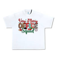 White very merry office squad Urban Heavy Tee - MaliasSmallBusiness