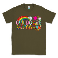 Army Green childcare life Classic Tee - NancyCooperArtShop