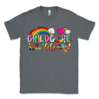 Charcoal Heather childcare life Classic Tee - NancyCooperArtShop