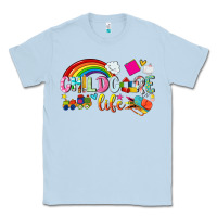 Dusty Blue childcare life Classic Tee - NancyCooperArtShop
