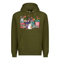Army Green Easter Day coffee drink Premium Hoodie - HowdyJamesFarm