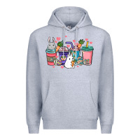 Heather Grey Easter Day coffee drink Premium Hoodie - HowdyJamesFarm